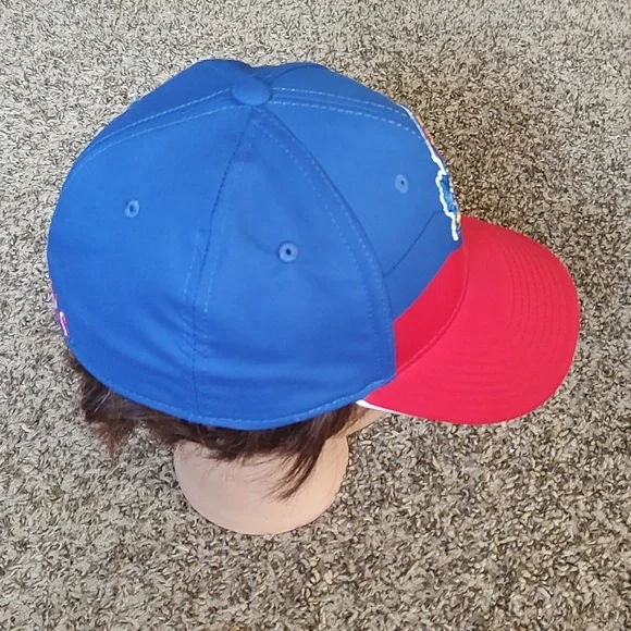 NCAA Adidas Kansas Jayhawks M730Z Flex Fit Hat Cap Blue Large - XL
